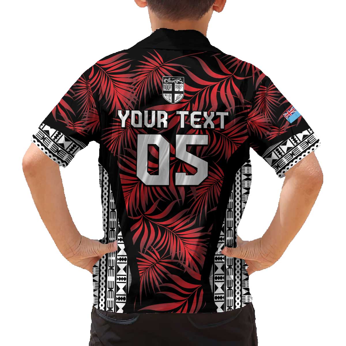Custom Flying Fijians Rugby 2024 Pacific Family Matching Off Shoulder Short Dress and Hawaiian Shirt Go Fiji LT05 - Polynesian Pride