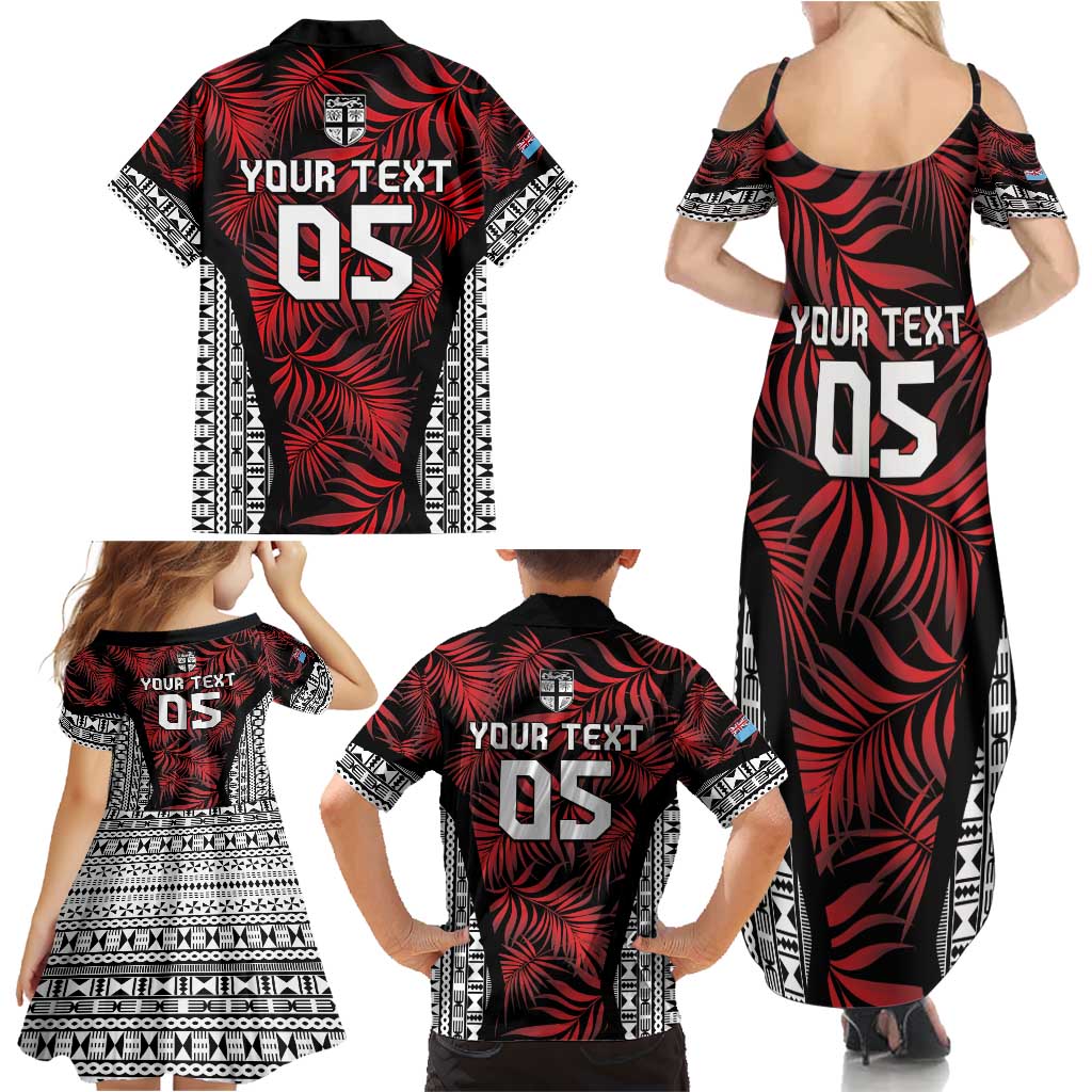 Custom Flying Fijians Rugby 2024 Pacific Family Matching Summer Maxi Dress and Hawaiian Shirt Go Fiji LT05 - Polynesian Pride