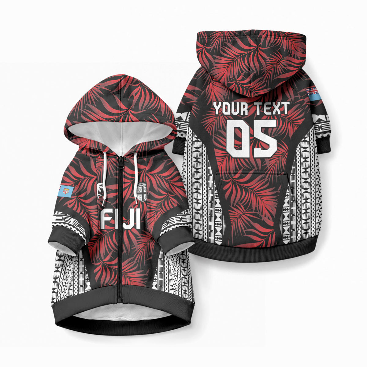 Custom Flying Fijians Rugby 2024 Pacific Pet Hoodie Go Fiji