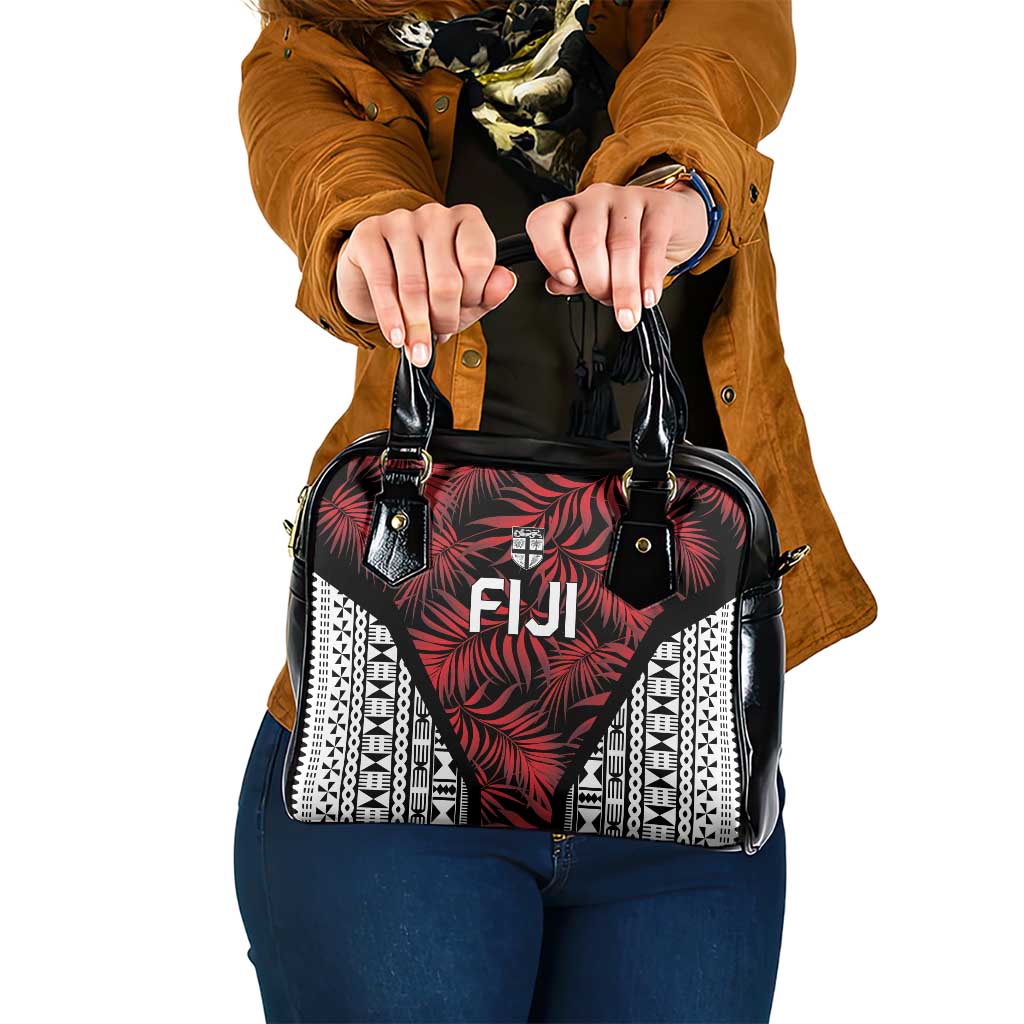 Flying Fijians Rugby 2024 Pacific Shoulder Handbag Go Fiji LT05 One Size Black - Polynesian Pride