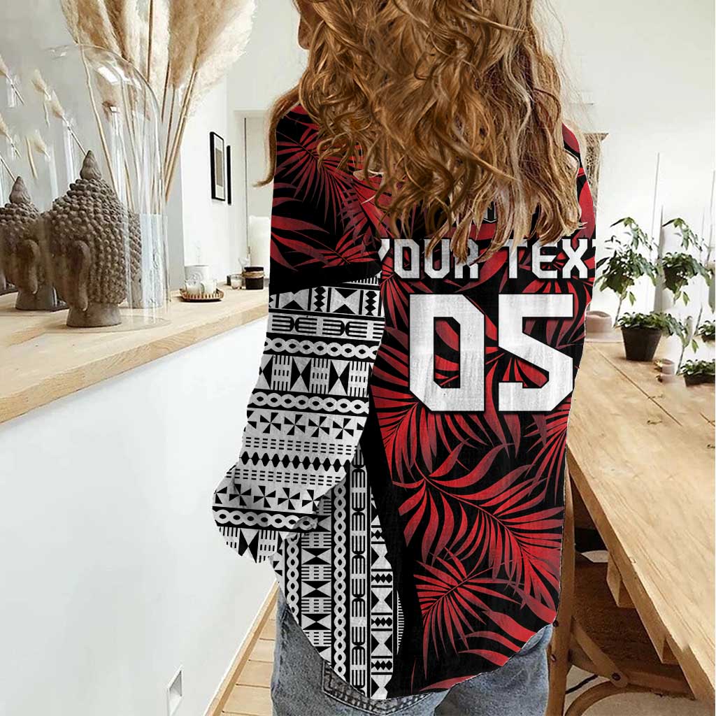 Custom Flying Fijians Rugby 2024 Pacific Women Casual Shirt Go Fiji LT05 - Polynesian Pride