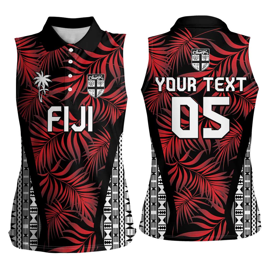 Custom Flying Fijians Rugby 2024 Pacific Women Sleeveless Polo Shirt Go Fiji LT05 - Polynesian Pride