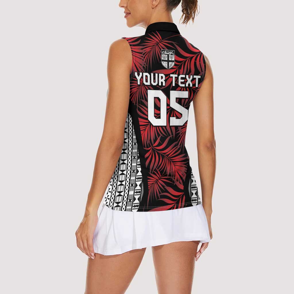 Custom Flying Fijians Rugby 2024 Pacific Women Sleeveless Polo Shirt Go Fiji LT05 - Polynesian Pride