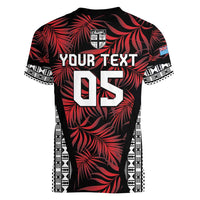Custom Flying Fijians Rugby 2024 Pacific Women V-Neck T-Shirt Go Fiji LT05 - Polynesian Pride