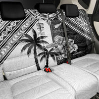New Zealand And Fiji Rugby 2024 Back Car Seat Cover Maori Kiwi With Fijian Palm Tree LT05 - Polynesian Pride