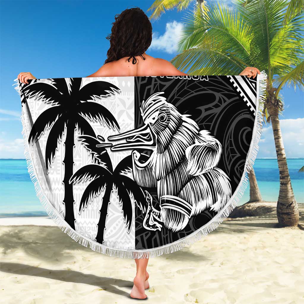 New Zealand And Fiji Rugby 2024 Beach Blanket Maori Kiwi With Fijian Palm Tree LT05 - Polynesian Pride
