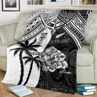 New Zealand And Fiji Rugby 2024 Blanket Maori Kiwi With Fijian Palm Tree LT05 - Polynesian Pride