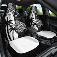 New Zealand And Fiji Rugby 2024 Car Seat Cover Maori Kiwi With Fijian Palm Tree LT05 One Size Black - Polynesian Pride
