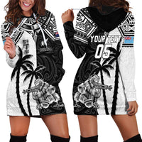 Custom New Zealand And Fiji Rugby 2024 Hoodie Dress Maori Kiwi With Fijian Palm Tree LT05 - Polynesian Pride