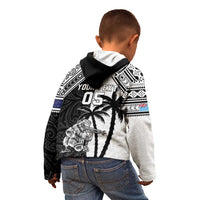 Custom New Zealand And Fiji Rugby 2024 Kid Hoodie Maori Kiwi With Fijian Palm Tree LT05 - Polynesian Pride