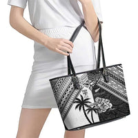 New Zealand And Fiji Rugby 2024 Leather Tote Bag Maori Kiwi With Fijian Palm Tree LT05 - Polynesian Pride