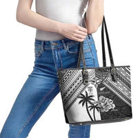 New Zealand And Fiji Rugby 2024 Leather Tote Bag Maori Kiwi With Fijian Palm Tree LT05 - Polynesian Pride
