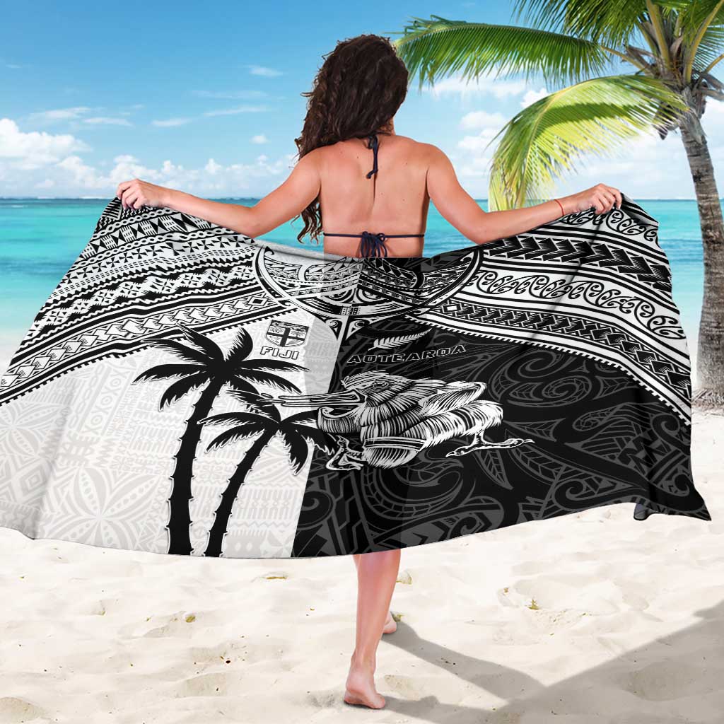 New Zealand And Fiji Rugby 2024 Sarong Maori Kiwi With Fijian Palm Tree LT05 - Polynesian Pride