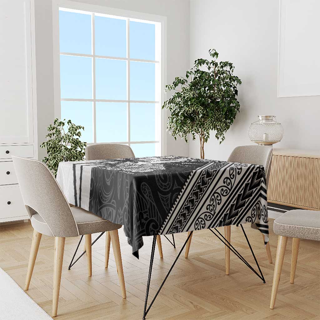 New Zealand And Fiji Rugby 2024 Tablecloth Maori Kiwi With Fijian Palm Tree LT05 - Polynesian Pride