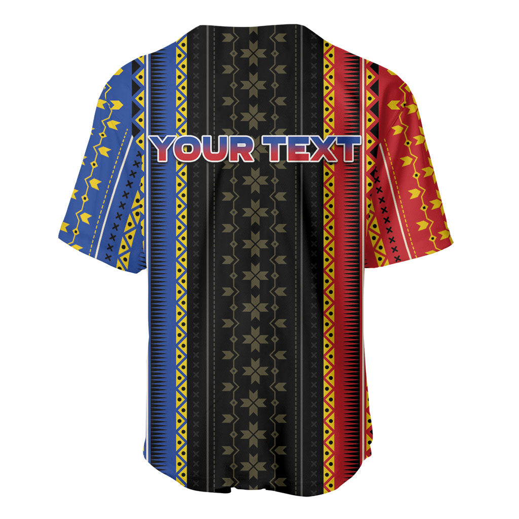 Personalised Philippines Filipinos Baseball Jersey Igorot Tribal Inspiration Pattern Style LT05 - Polynesian Pride
