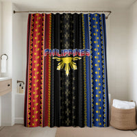 Philippines Filipinos Bathroom Set Igorot Tribal Inspiration Pattern Style LT05 Shower Curtain Only Black - Polynesian Pride