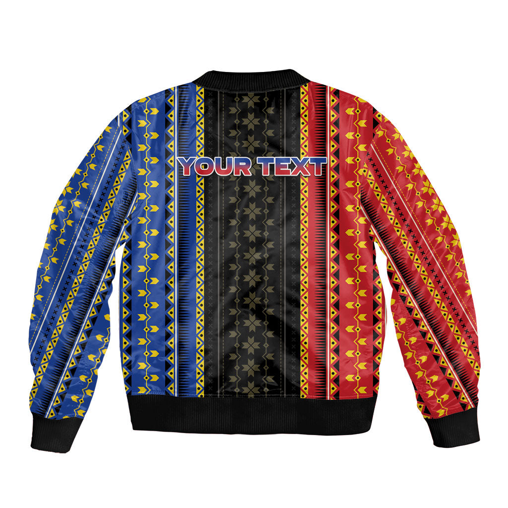 Personalised Philippines Filipinos Bomber Jacket Igorot Tribal Inspiration Pattern Style LT05 - Polynesian Pride