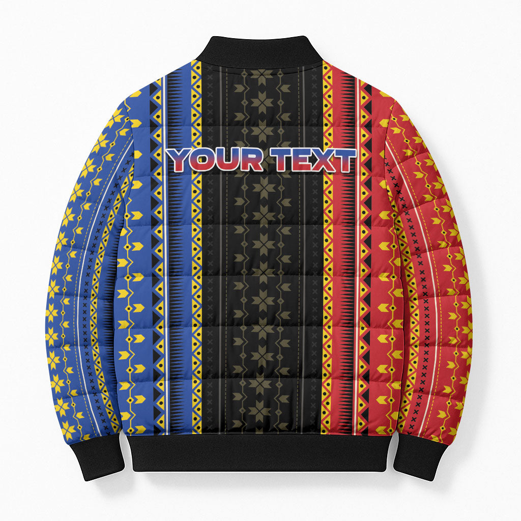Personalised Philippines Filipinos Bomber Puffer Jacket Igorot Tribal Inspiration Pattern Style LT05 - Polynesian Pride