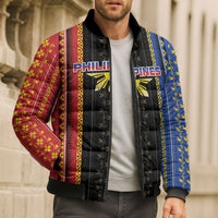 Personalised Philippines Filipinos Bomber Puffer Jacket Igorot Tribal Inspiration Pattern Style LT05 - Polynesian Pride