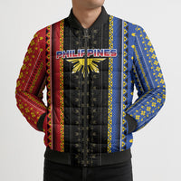Personalised Philippines Filipinos Bomber Puffer Jacket Igorot Tribal Inspiration Pattern Style LT05 - Polynesian Pride