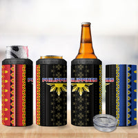 Philippines Filipinos 4 in 1 Can Cooler Tumbler Igorot Tribal Inspiration Pattern Style LT05 - Polynesian Pride