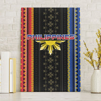 Philippines Filipinos Canvas Wall Art Igorot Tribal Inspiration Pattern Style LT05 Without Frame Black - Polynesian Pride