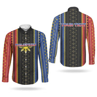 Personalised Philippines Filipinos Couples Matching Mermaid Dress and Long Sleeve Button Shirt Igorot Tribal Inspiration Pattern Style LT05 - Polynesian Pride