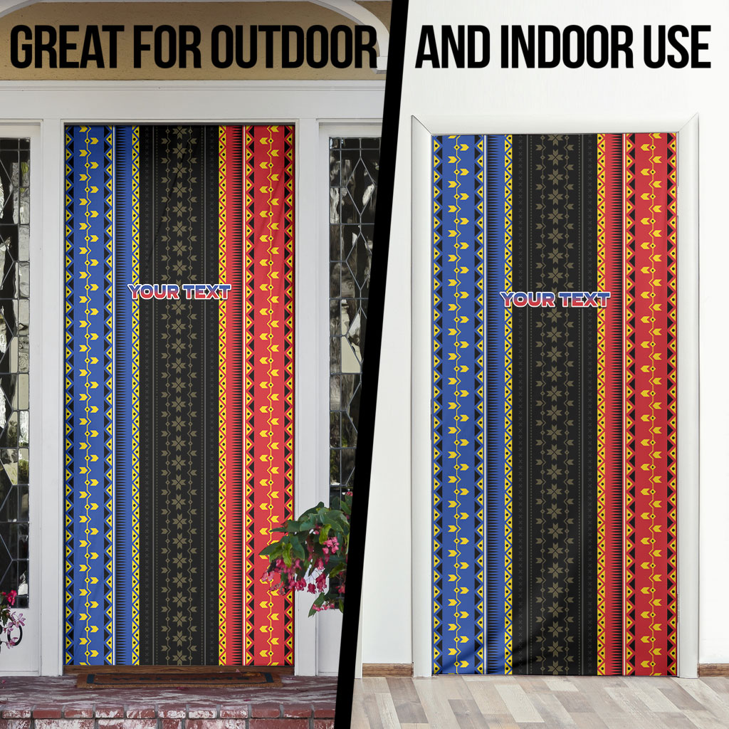 Personalised Philippines Filipinos Door Cover Igorot Tribal Inspiration Pattern Style LT05 - Polynesian Pride