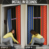 Personalised Philippines Filipinos Door Cover Igorot Tribal Inspiration Pattern Style LT05 - Polynesian Pride