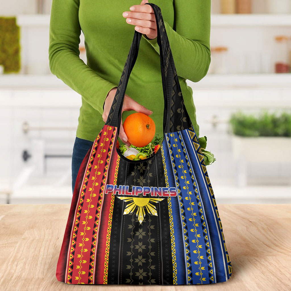 Philippines Filipinos Grocery Bag Igorot Tribal Inspiration Pattern Style LT05 - Polynesian Pride