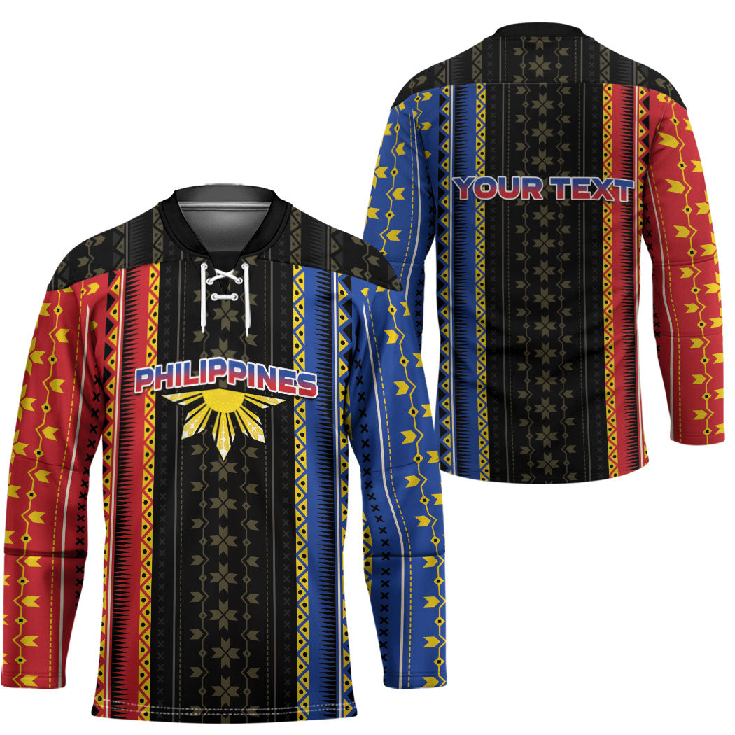Personalised Philippines Filipinos Hockey Jersey Igorot Tribal Inspiration Pattern Style LT05 - Polynesian Pride