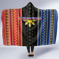 Philippines Filipinos Hooded Blanket Igorot Tribal Inspiration Pattern Style LT05 One Size Black - Polynesian Pride