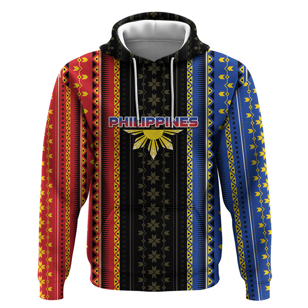 Personalised Philippines Filipinos Hoodie Igorot Tribal Inspiration Pattern Style LT05 Pullover Hoodie Black - Polynesian Pride