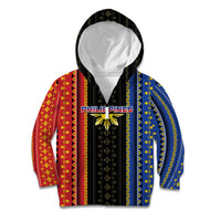 Personalised Philippines Filipinos Kid Hoodie Igorot Tribal Inspiration Pattern Style LT05 Zip Hoodie Black - Polynesian Pride