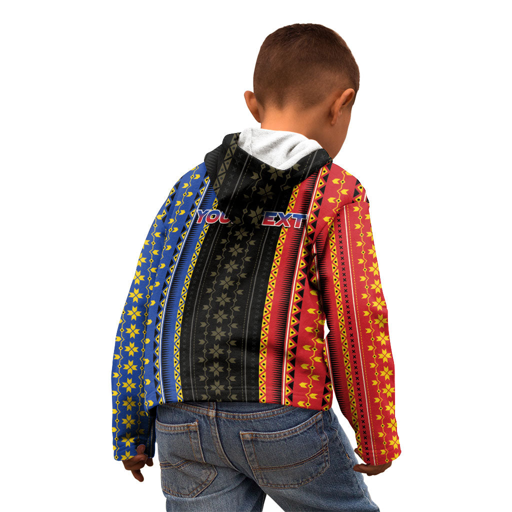 Personalised Philippines Filipinos Kid Hoodie Igorot Tribal Inspiration Pattern Style LT05 - Polynesian Pride
