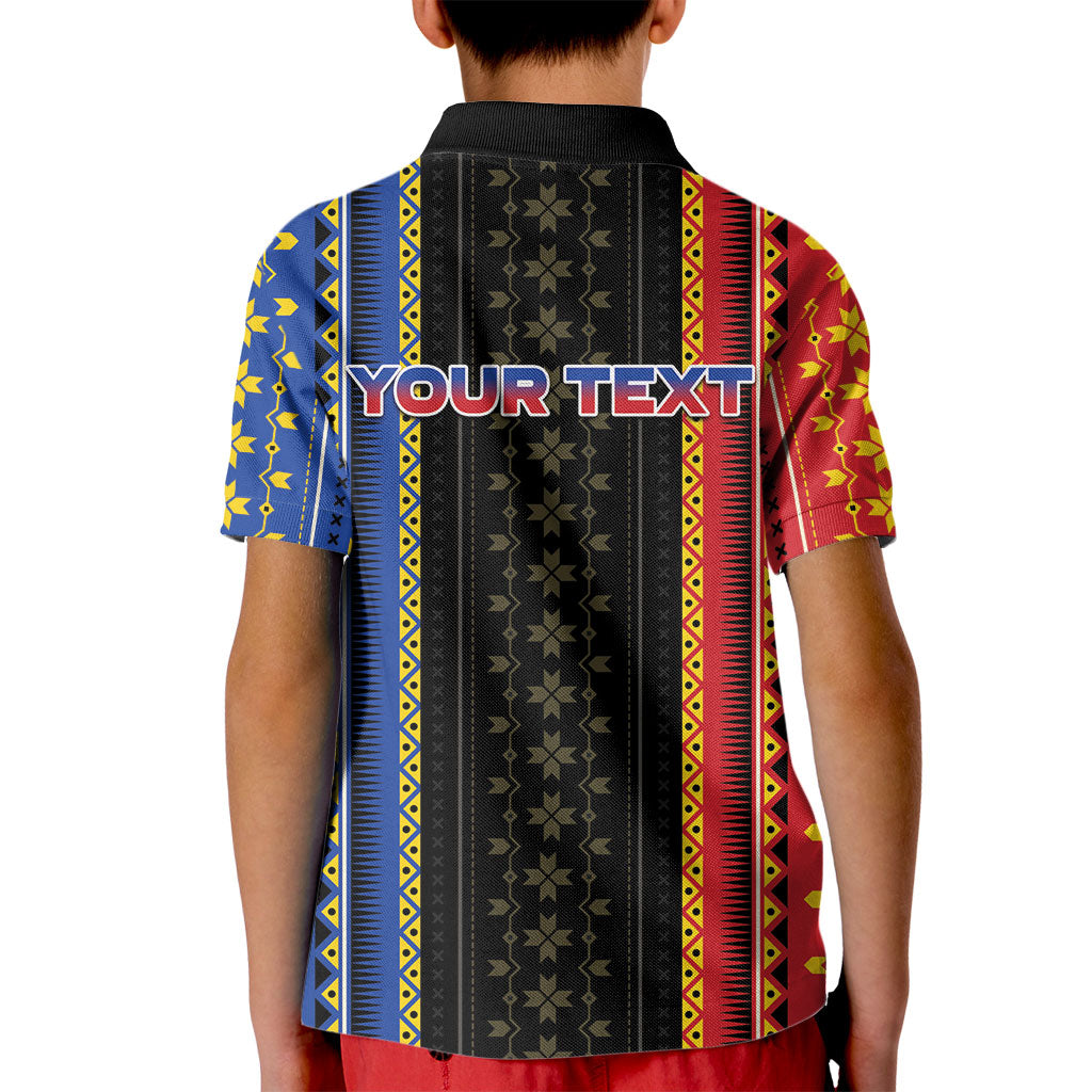 Personalised Philippines Filipinos Kid Polo Shirt Igorot Tribal Inspiration Pattern Style LT05 - Polynesian Pride