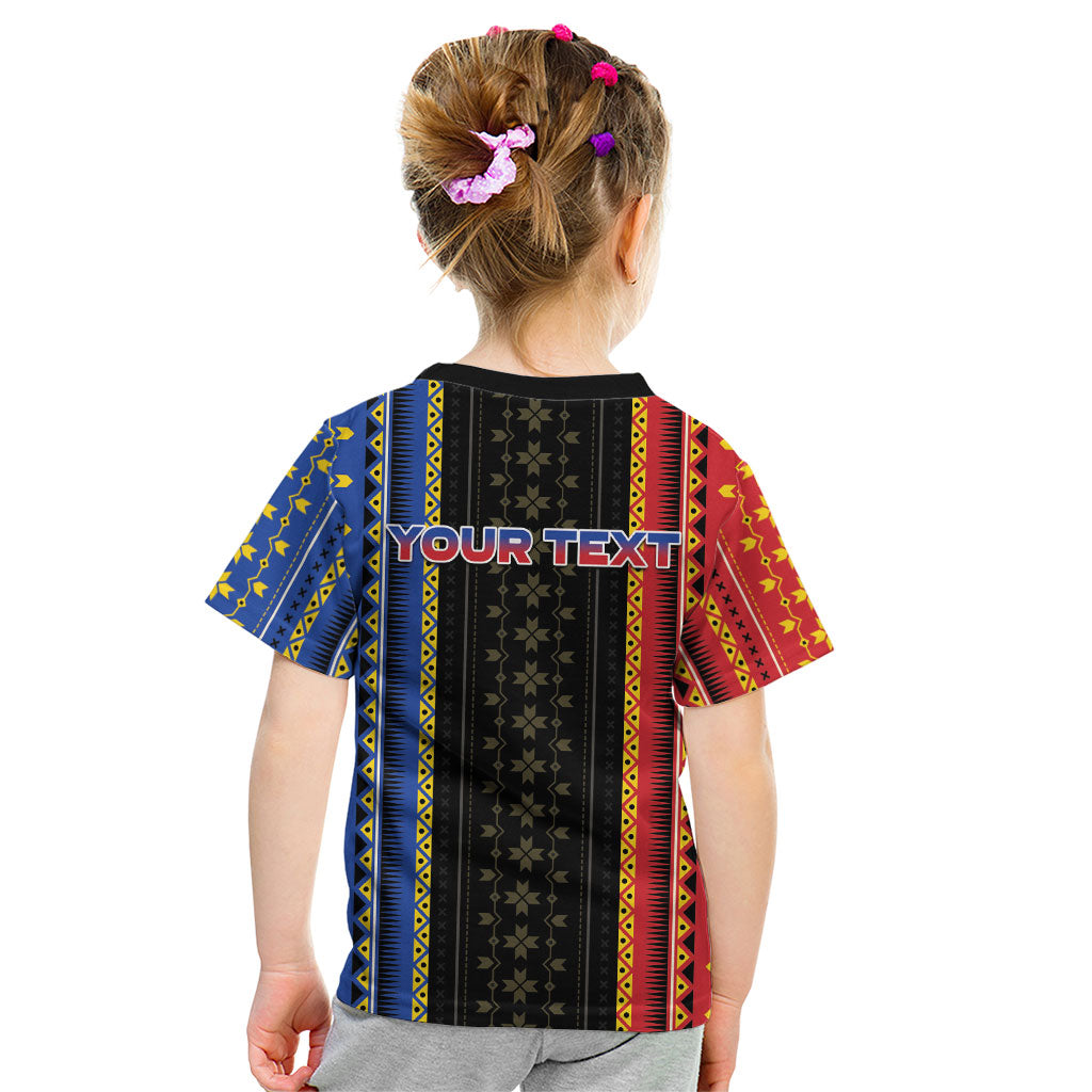 Personalised Philippines Filipinos Kid T Shirt Igorot Tribal Inspiration Pattern Style LT05 - Polynesian Pride
