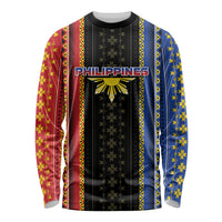 Personalised Philippines Filipinos Long Sleeve Shirt Igorot Tribal Inspiration Pattern Style LT05 Unisex Black - Polynesian Pride