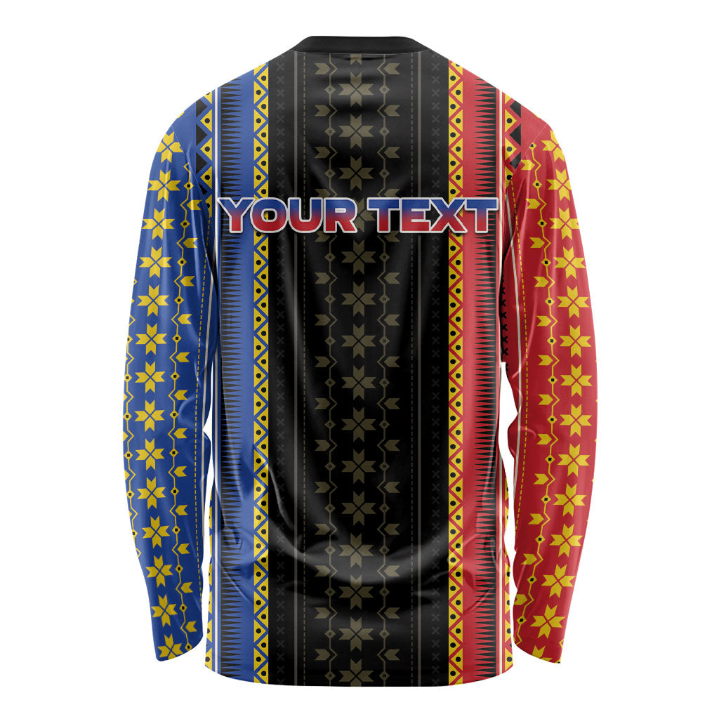 Personalised Philippines Filipinos Long Sleeve Shirt Igorot Tribal Inspiration Pattern Style LT05 - Polynesian Pride