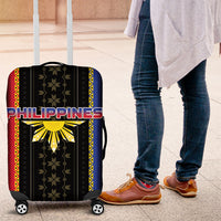Philippines Filipinos Luggage Cover Igorot Tribal Inspiration Pattern Style LT05 Black - Polynesian Pride