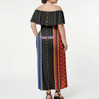 Personalised Philippines Filipinos Off Shoulder Maxi Dress Igorot Tribal Inspiration Pattern Style LT05 - Polynesian Pride