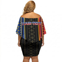 Personalised Philippines Filipinos Off Shoulder Short Dress Igorot Tribal Inspiration Pattern Style LT05 - Polynesian Pride