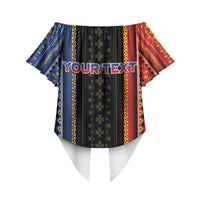 Personalised Philippines Filipinos Off Shoulder Wrap Waist Top Igorot Tribal Inspiration Pattern Style LT05 - Polynesian Pride