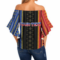 Personalised Philippines Filipinos Off Shoulder Wrap Waist Top Igorot Tribal Inspiration Pattern Style LT05 - Polynesian Pride