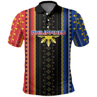 Personalised Philippines Filipinos Polo Shirt Igorot Tribal Inspiration Pattern Style LT05 Black - Polynesian Pride