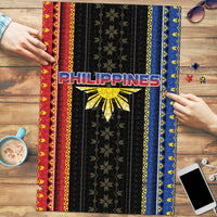 Philippines Filipinos Puzzle Igorot Tribal Inspiration Pattern Style LT05 Black - Polynesian Pride