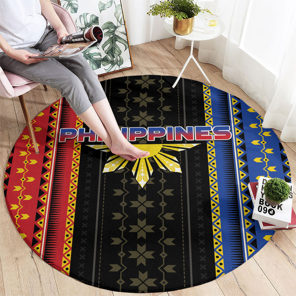 Philippines Filipinos Round Carpet Igorot Tribal Inspiration Pattern Style LT05 - Polynesian Pride