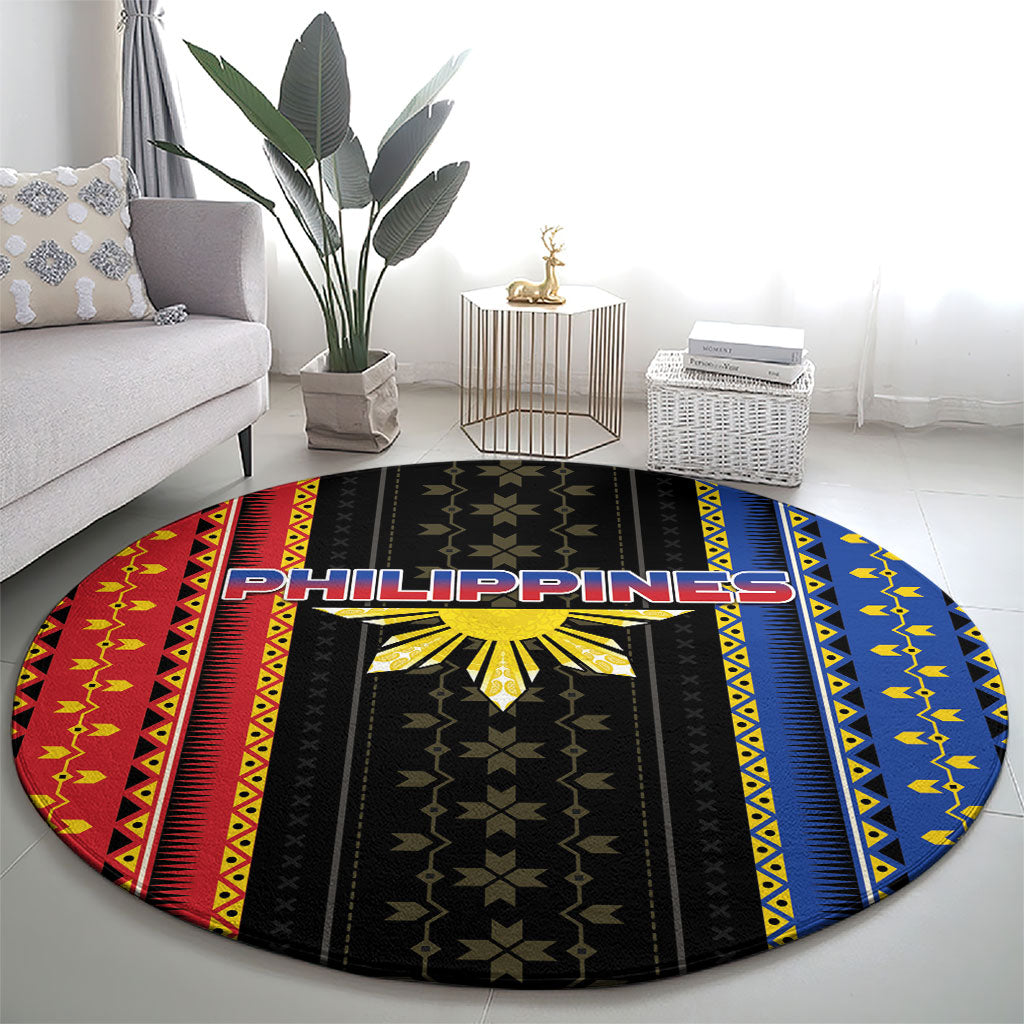 Philippines Filipinos Round Carpet Igorot Tribal Inspiration Pattern Style LT05 - Polynesian Pride