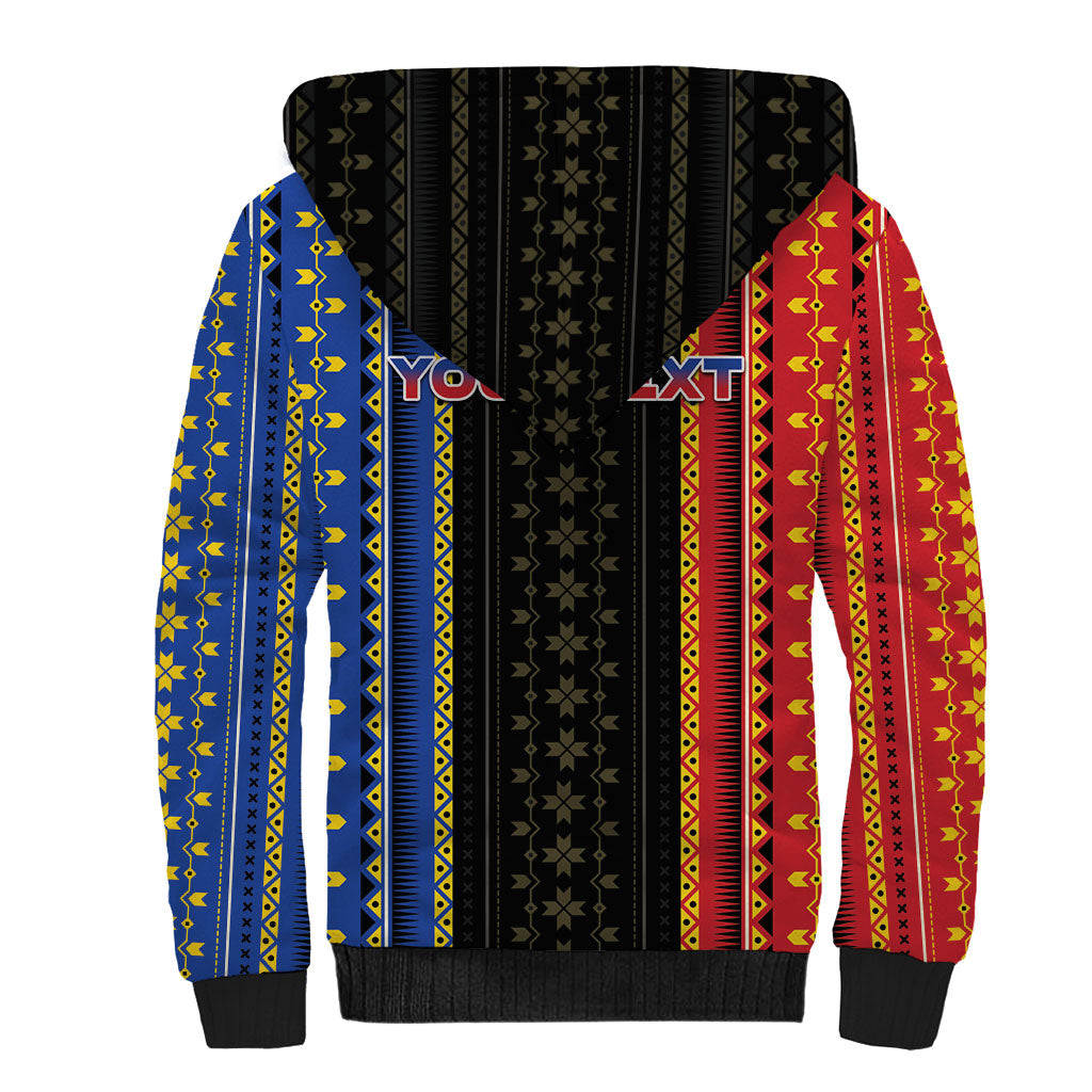 Personalised Philippines Filipinos Sherpa Hoodie Igorot Tribal Inspiration Pattern Style LT05 - Polynesian Pride