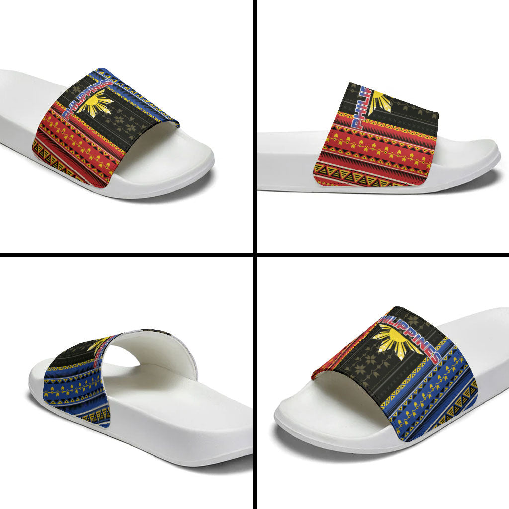 Philippines Filipinos Slide Sandals Igorot Tribal Inspiration Pattern Style LT05 - Polynesian Pride